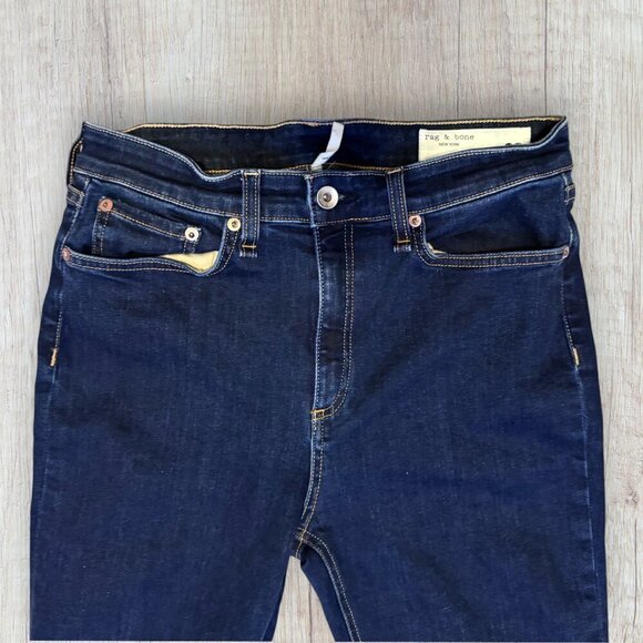 RAG & BONE Dark Wash Nina High Rise Ankle Skinny Stretch Denim Jeans 28 - Picture 3 of 8